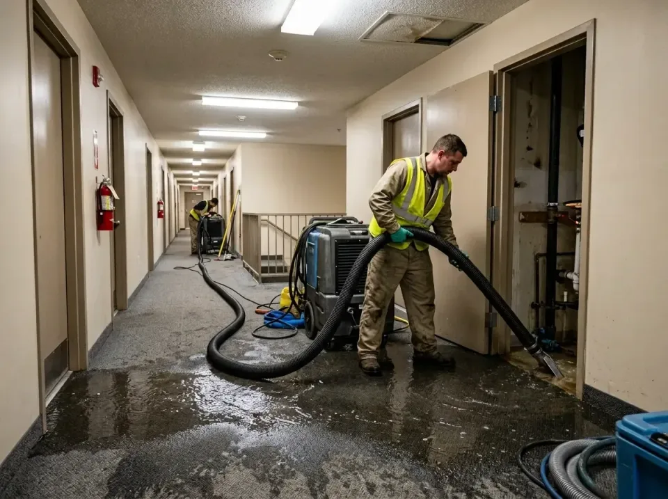multi-unit-apartment-hallway-f-005 — frequently asked questions, Emergency Burst Pipe Water Extraction & Removal in Papillio…